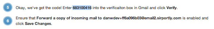 Gmail Confirmation